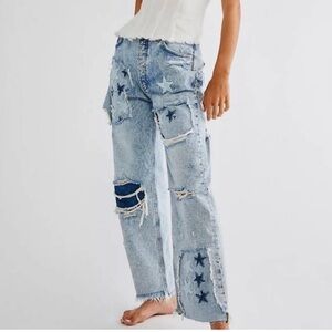 Free People We the Free Star Struck Gwen Stephanie Jeans sizes 33